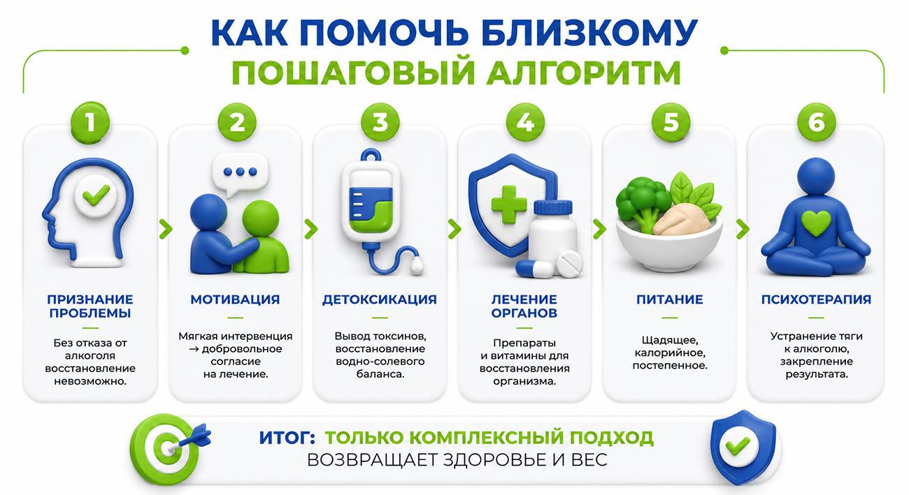 Как помочь близкому: алгоритм восстановления &mdash; клиника Наше Здоровье
