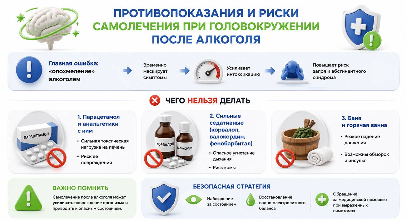 Риски самолечения при головокружении после алкоголя &mdash; клиника Наше Здоровье