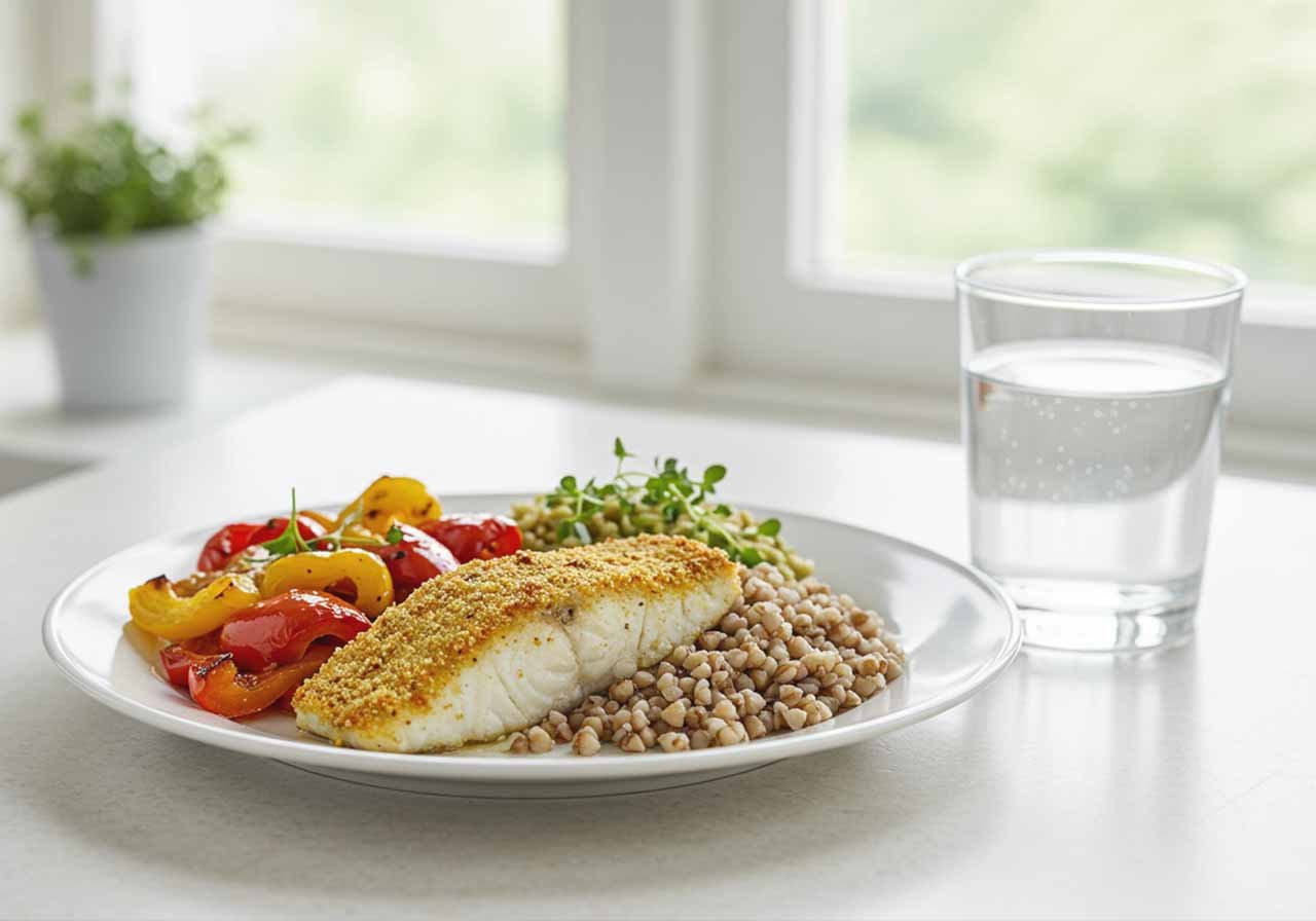 Тарелка с легкой пищей