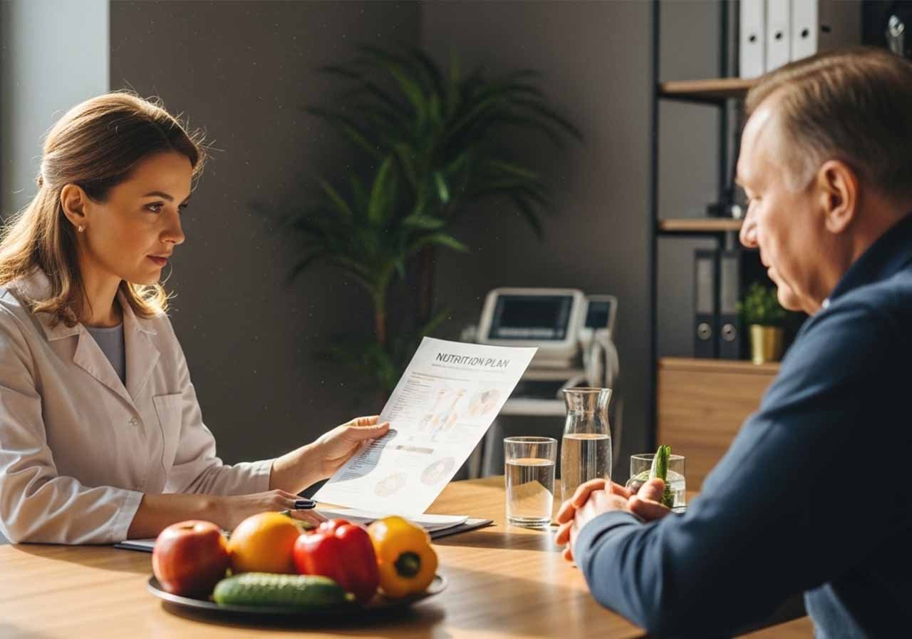 Врач говорит с пациентом